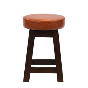 Everyday Wessex Dark Walnut Low Stool with Bison Tan Seat (2 Pack) - JF976 - 1
