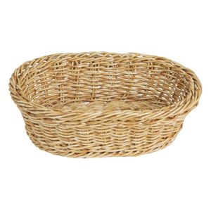 Olympia Polywicker Oval Basket Light Brown 240x170mm - JA352 - 1