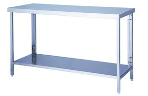 Parry Stainless Steel Flatpack Table With One Undershelf - FTAB18700 - 1