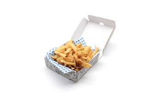 Square Corrugated Newsprint Fish and Chip Box (Full Case of 100) - GP2520069 - 1