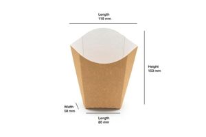Large Kraft Compostable Chip Scoop (Full Case of 500 per case) - GP5430029 - 3