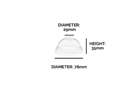4oz Domed r PET lid for 1 scoop Ice Cream Container (case of 1000) - GP2723054 - 2
