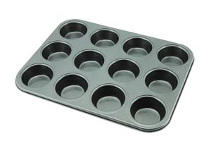 Carbon Steel Non-Stick 12 Cup Muffin Tray - MT-CS12 - 1