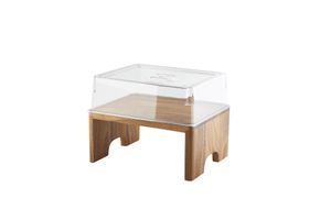 Genware Acacia Wood Buffet Riser GN 1/4 10cm (H) - RSR-WGN14 - 1