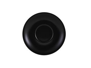 Genware Porcelain Matt Black Saucer 13.5cm/ 5.25 (Pack of 6) - 182113MBK - 1