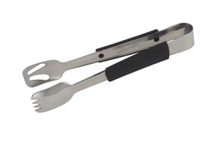 Genware Plastic Handle Buffet Tongs Black - 577-08 - 1