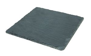 Genware Natural Edge Slate Platter 20 X 20cm (Pack of 6) - SLTN-2020 - 1