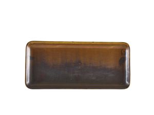 Terra Porcelain Rustic Copper Narrow Rectangular Platter 31 x 14cm (Pack of 6) - NR-PRC30 - 3