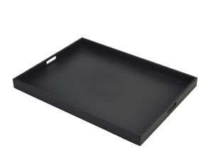 Solid Black Butlers Tray 64 x 48 x 4.5cm - BT6448BK - 1