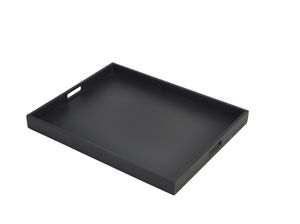 Solid Black Butlers Tray 53.5 x 42.5 x 4.5cm - BT5342BK - 1