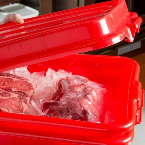 Vollrath Traex® Colour-Mate Red Snap-On Lid - 3
