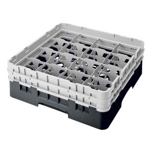 Cambro H133mm Black 16 Compartment Camrack - 1