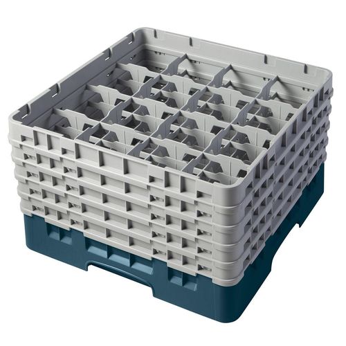 Cambro H257mm Teal 16 Compartment Camrack - 1
