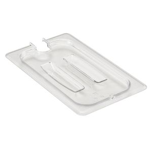 Cambro Clear 1/4 GN Notched Cover w/Handle - 1