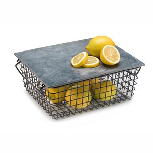 Pujadas 1/2 GN Black Wire Display Basket - 3