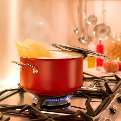 Pujadas Red Sauce Pot with Lid Diameter240 - 2