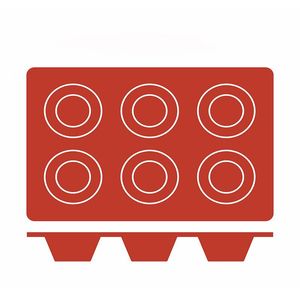 Pujadas 6 Muffin Silicone Mould - 1