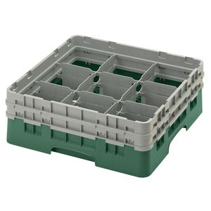 Cambro H133mm Green 9 Compartment Camrack - 1