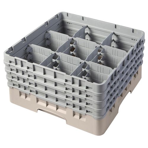 Cambro H215mm Beige 9 Compartment Camrack - 1