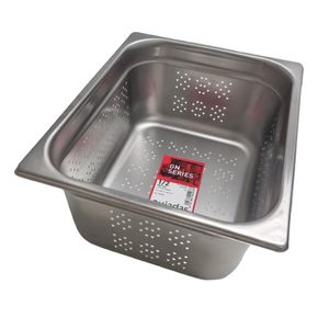 Pujadas GN Pro 150mm Deep 1/2 Stainless Steel Perforated Gastronorm - 1