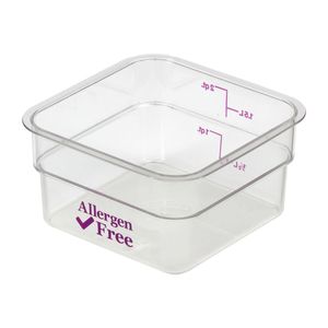 Cambro 1.9L Allergen Square Storage Container - 1