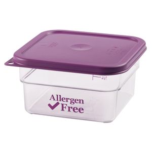 Cambro 1.9 - 3.8L Allergen Square Seal Cover - 3