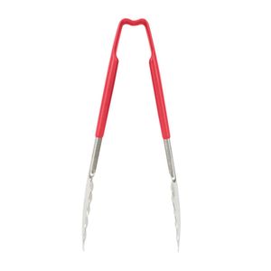 Vollrath Red One-piece Kool-Touch Utility Grip Tong 241mm - 3