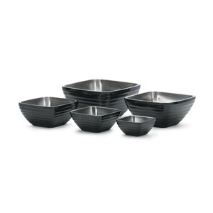 Vollrath 1.7L Black Square Insulated Bowl - 3