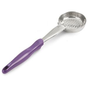 Vollrath 4oz Purple Allergen Perforated Spoodle - 1