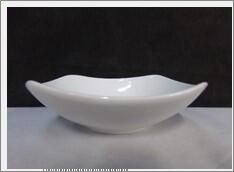 Genware Porcelain Rounded Square Bowl 15cm/ 6 (Pack of 6) - 364416 - 3