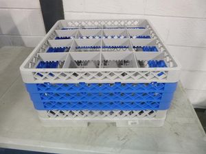 Genware 16 Comp Glass Rack With 4 Extenders - GR16-4 - 3