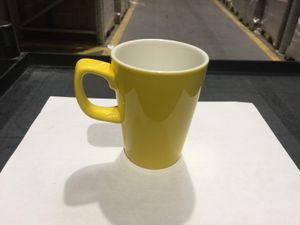 Genware Porcelain Yellow Latte Mug 34cl/ 12oz (Pack of 6) - 322135Y - 3