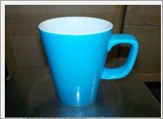 Genware Porcelain Blue Latte Mug 34cl/ 12oz (Pack of 6) - 322135BL - 3