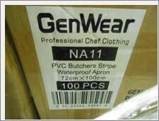 PVC Butchers Stripe Waterproof Apron 72X100cm - NA11 - 4