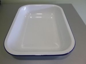 Enamel Baking Tray 28 x 23 x 4.5cm (Pack of 6) - 61028 - 3