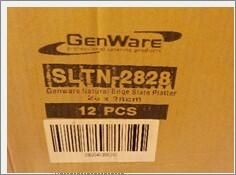 Genware Natural Edge Slate Platter 28 X 28cm (Pack of 6) - SLTN-2828 - 6