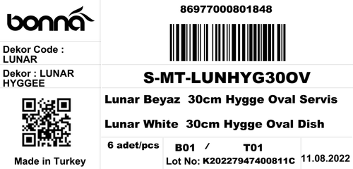 Lunar White Hygge Oval Dish 30cm (Pack of 6) - S-MT-LUNHYG30OV - 12