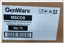 GenWare Mini Stainless Steel Casserole Dish 8.6 x 4.7cm (Pack of 12) - MSCD8 - 7