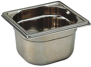 Bourgeat Stainless Steel Gastronorm Container - Without Handles - Gn 1/6 Depth 15cm - 12440-02 - 1