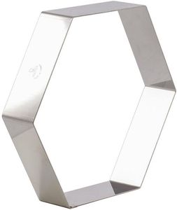 Matfer Stainless Steel Hexagon Cake Frame Height 4.5cm 22cm - 11556-04 - 1