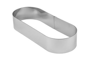 Matfer Mozaik Stainless Steel Oblong Cake Ring 24x9x4.5cm - 11614-01 - 1
