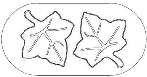 Exoglass Exoglass Bread Cutter 2 Vine Leaves 5x5cm - 10882-01 - 1