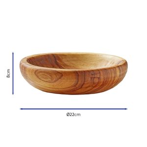 Bonzer Olive Wood Bowl - Ø22 x H8cm - 13110-10 - 3