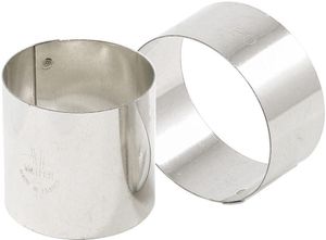 Matfer Set Of 4 Stainless Steel Nonnette Frames Diameter 5cm Height 5cm - 12792-10 - 1