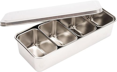 Set Of 5 Japanese Stainless Steel Mini-boxes For Food Service - 12960-01 - 1