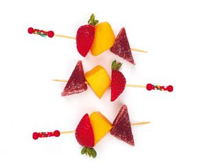 Box Of 200 Bamboo Cocktail Sticks With Red Pearls 12cm - 043930 - 1