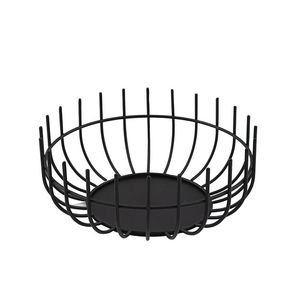 Round Black Coated Metal Basket Ø 25cm H 10cm - 063050 - 1