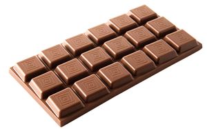 Mould Tray 275x175 For 3 Chocolate Bars 100 G 18 Offset Squares - 380283 - 1