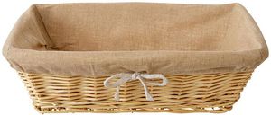 Bread Basket With Canvas Lining And Cord Rectangular 35x25cm - 512020 - 1