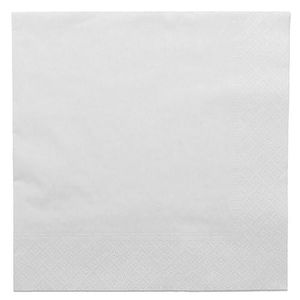 Box Of 3,200 (16 Packets Of 200) 2-ply White Paper Napkins 30x30cm - 713814 - 1
